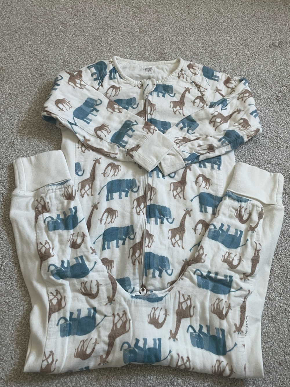 Nest Design Bamboo Long Sleeve Footed Sleep Suit 0.6 TOG